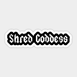 Shred Goddess Female Guitar Player Sticker